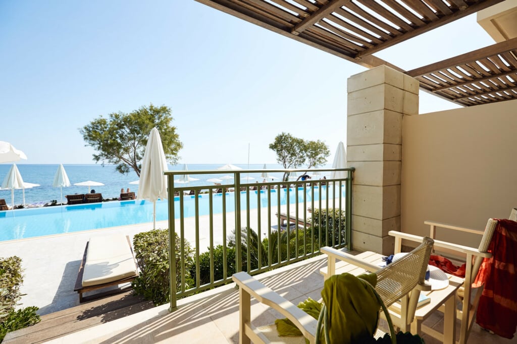 4. Sea Front Junior Suite Direct Pool - Balcony-Terrace