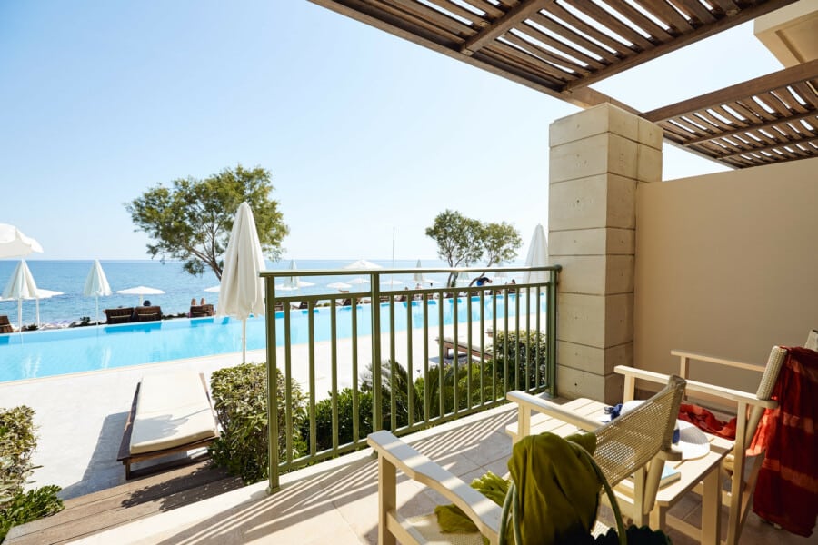 4. Sea Front Junior Suite Direct Pool - Balcony-Terrace