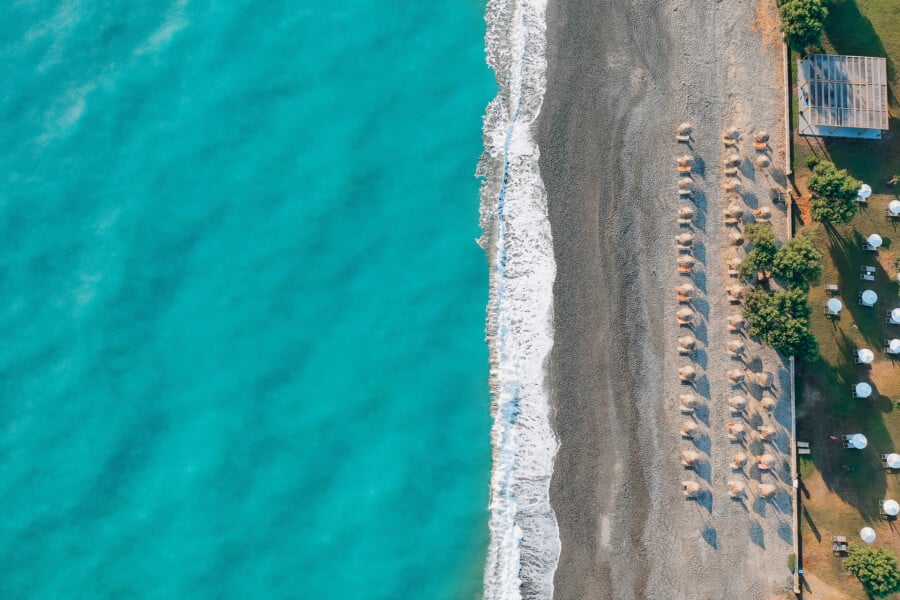 CAVO SPADA PRIVATE BEACH AERIAL 1